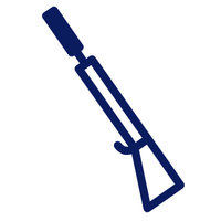 Jagdgewehr mit Schalldämpfer