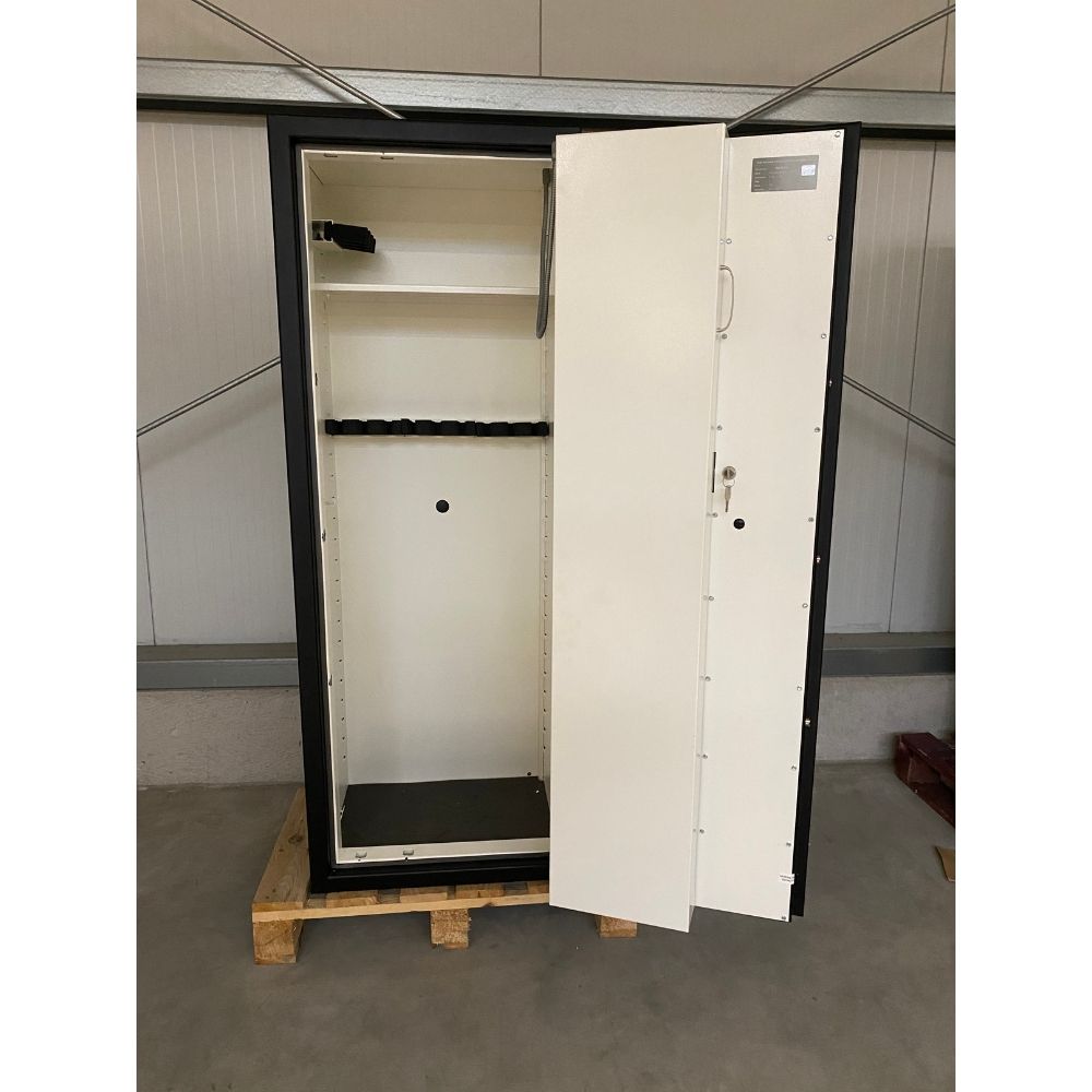 Harlon 10 - Waffenschrank Vitrine Klasse 1 EN1143-1 - (150 x 55 x 45cm)-Graphitschwarz-Zahlenschloss Einzelstück - 10