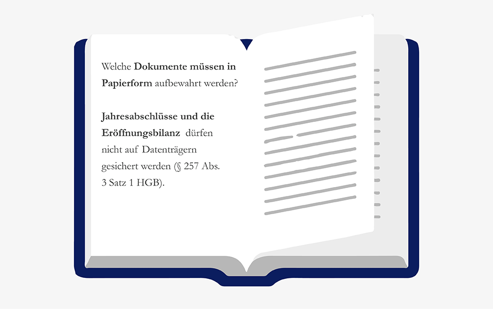 Welche Dokumente müssen in Papierform aufbewahrt werden